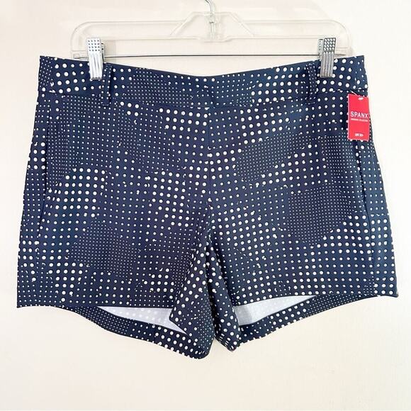 Spanx Sunshine Shorts, 4" Dotpatch Midnight Navy Medium NWT - Picture 3 of 7